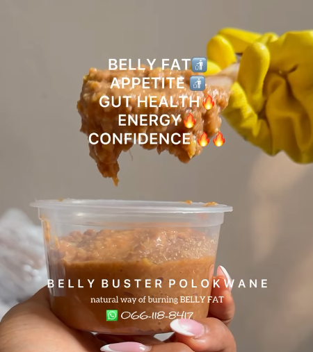 Belly Buster Polokwane — homemade tub held by hand